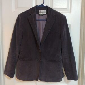 Vintage 90's Y2K Donnkenny Purple-Gray Cotton Corduroy Blazer